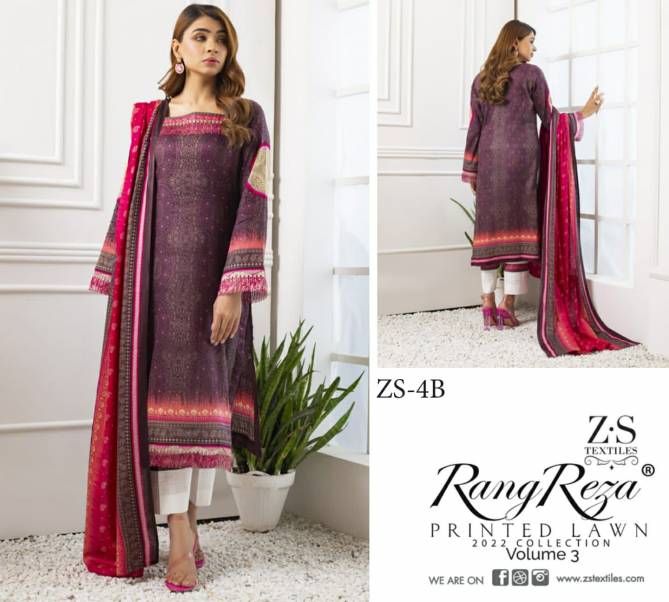 Rang Reza Printed Lawn 3 Cotton Karachi Casual Daily Wear Dress Material Collection